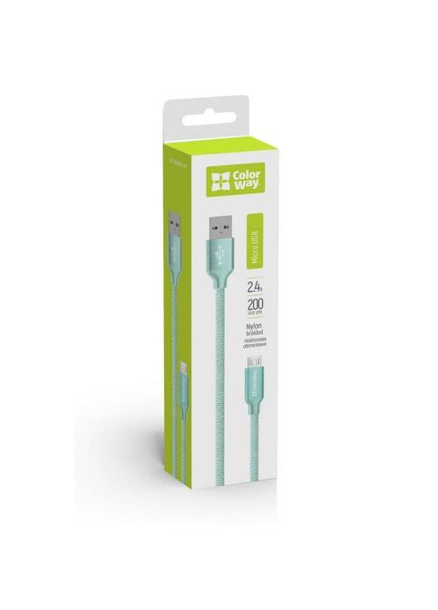 Кабель Colorway USB 2.0 AM to Micro 5P 2.0m mint (268147769)