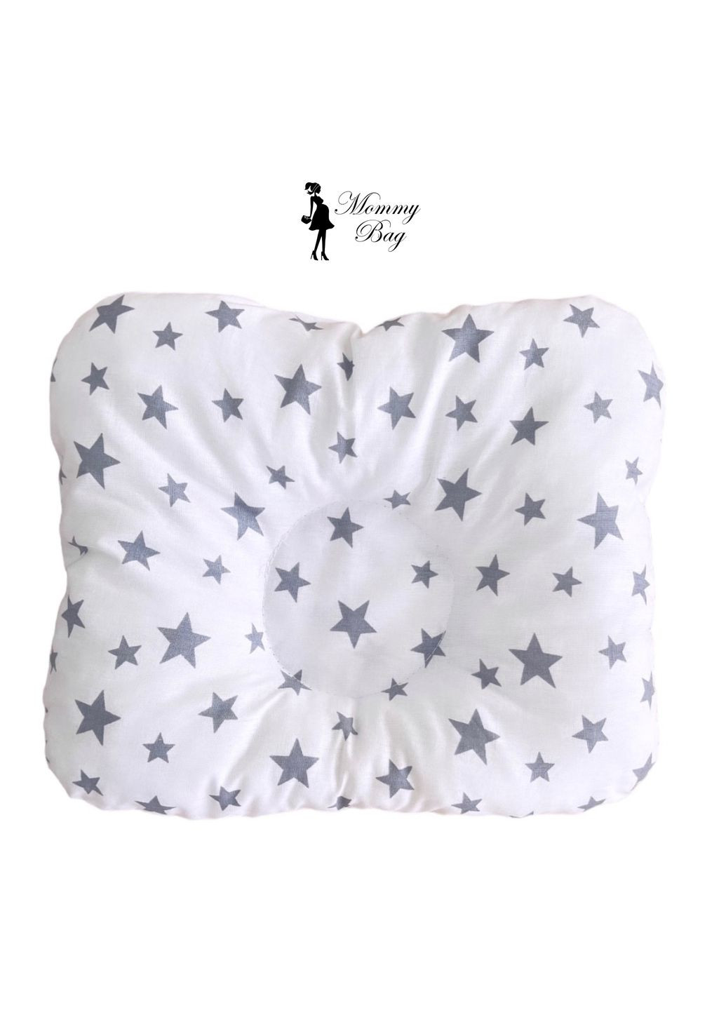 Ортопедическая подушка для новорожденных Серые звездочки №20 Mommy Bag (285720519)
