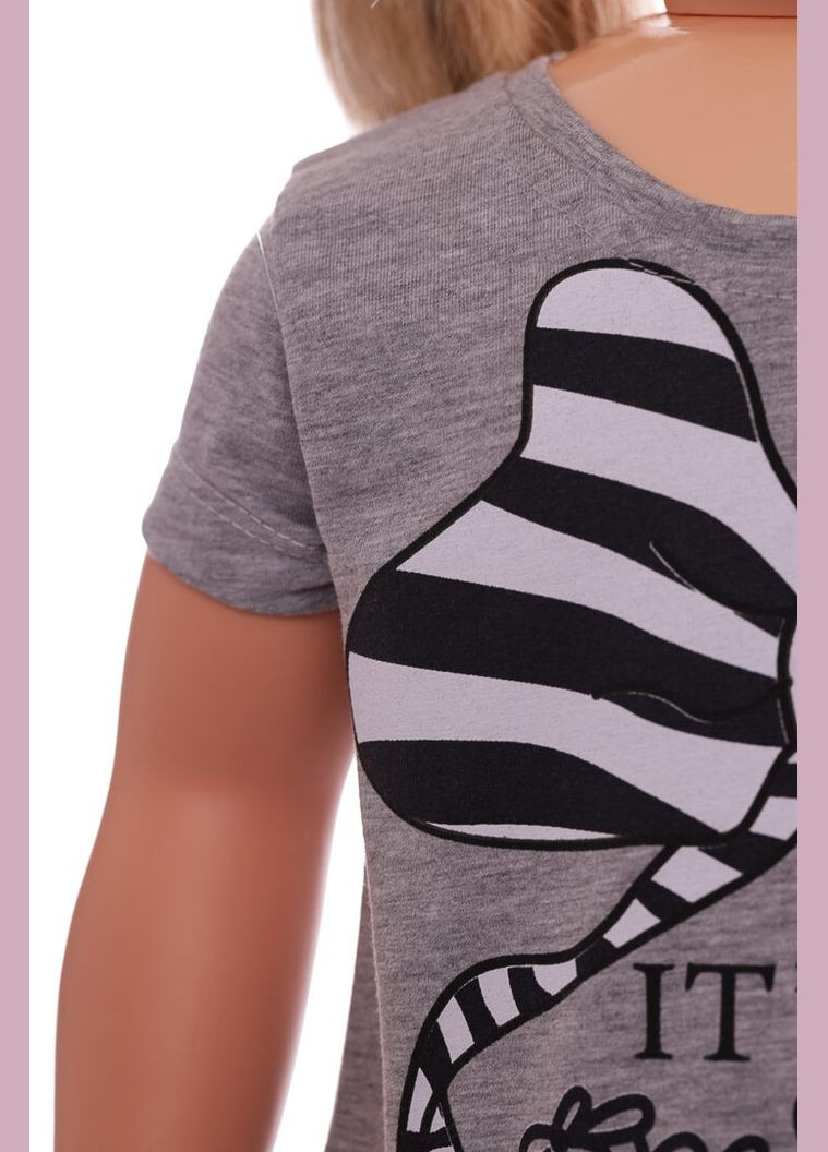 Сіра сукня з коротким рукавом трикотажне 98 см (39486) BABYKROHA (323470103)