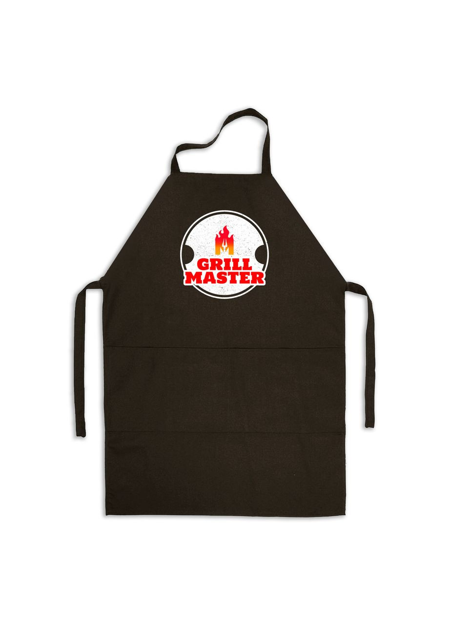 Фартук черный кухонный с оригинальным принтом "Grill Master" Кавун (316113725)