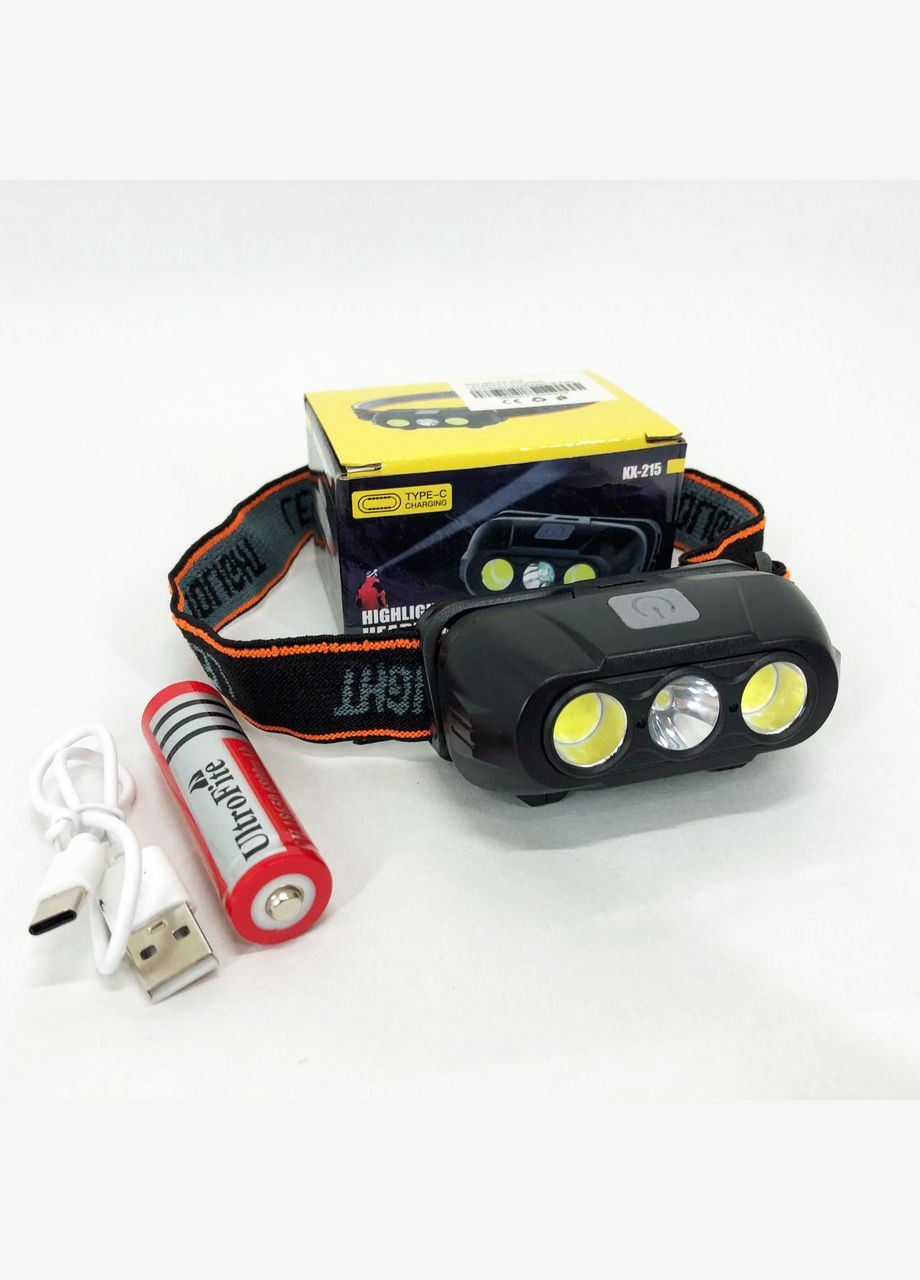 Ліхтар на голову діодний KX-215-LED-2COB, Ліхтар для голови зі світлодіодами, PE-475 Водонепроникний ліхтарик Bailong (351485999)