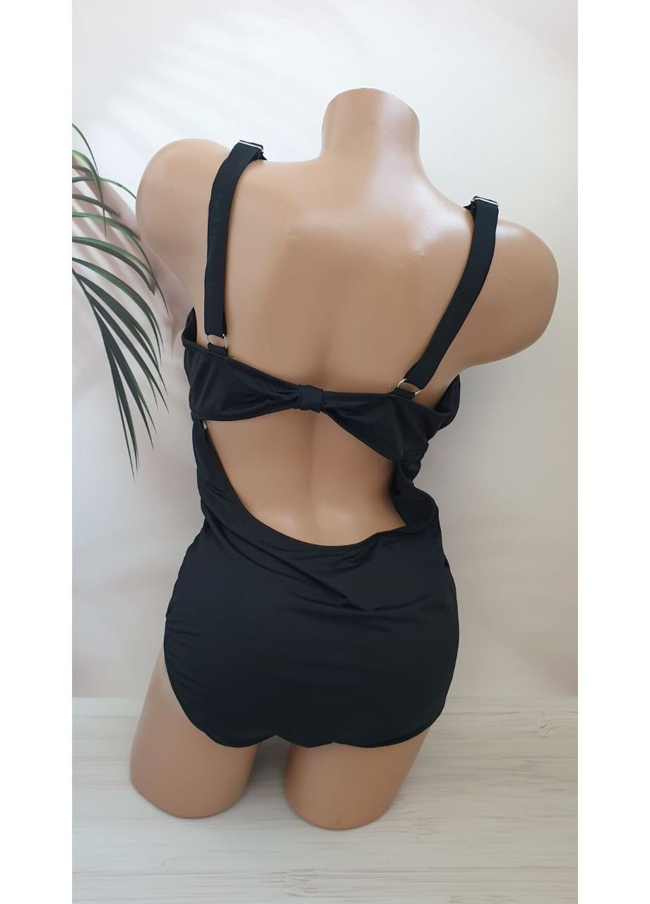 Чорний літній стильний жіночий суцільний купальник суцільний No Brand