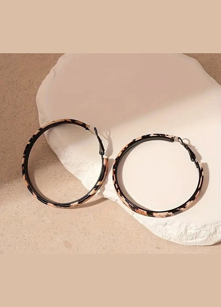 Сережки великі леопардові кільця No Brand (335815808)