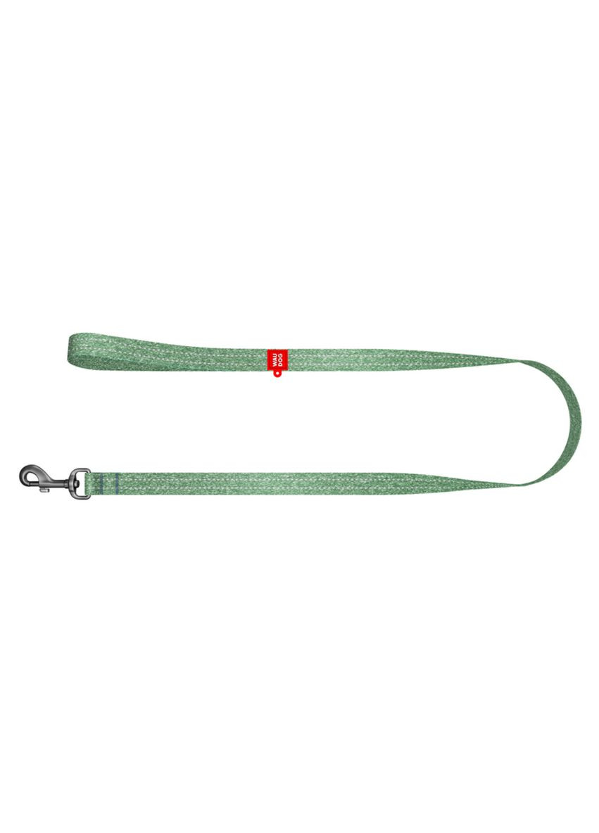 Поводок для собак из восстановленного хлопка Re-cotton светоотражающий, S, Ш 15 мм, Дл 150 см зеленый WAUDOG (322327995)
