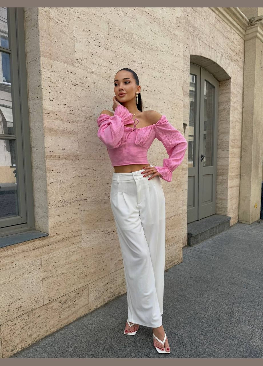 Розовая женская розовая блузка No Brand