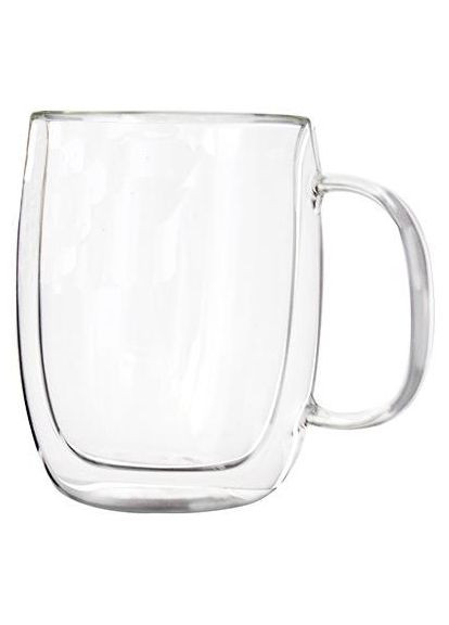 Кружка Barel 350мл стеклянная термокружка с двойными стенками для горячих и холодных напитков стакан S&T (368989003)