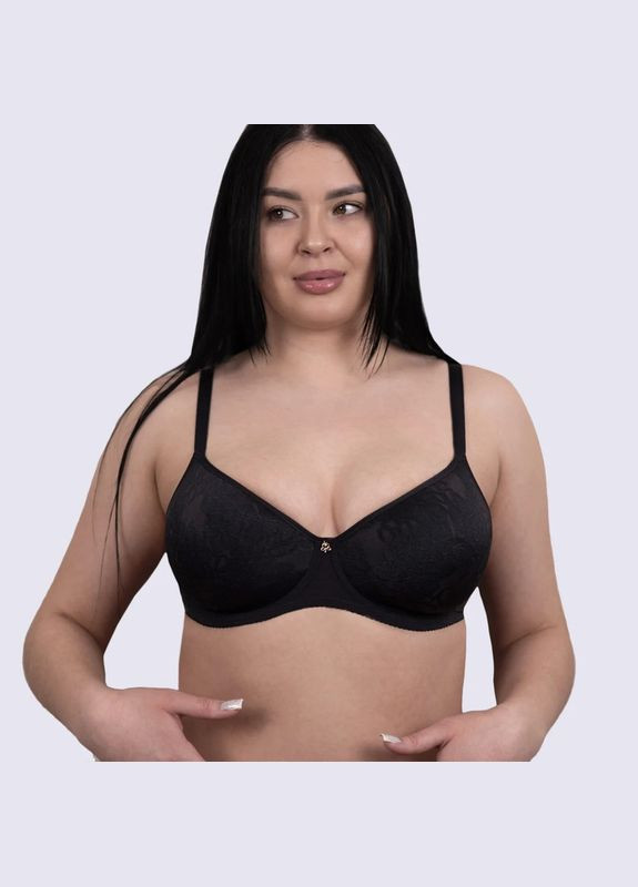 Чёрный бюстгальтер спейсер на косточках Elita с косточками