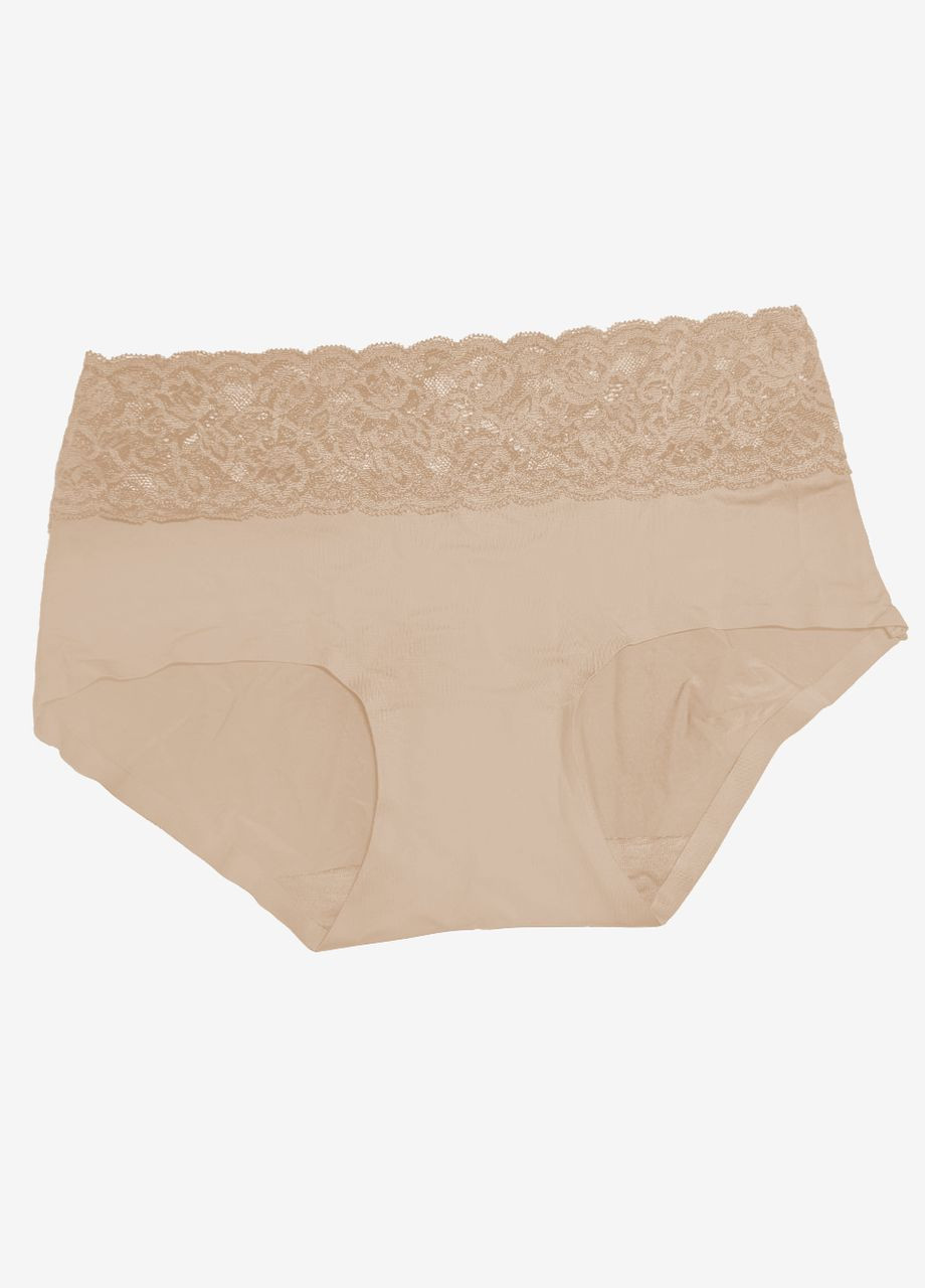 Трусики жіночі бежеві з мереживом Malta (300239374)