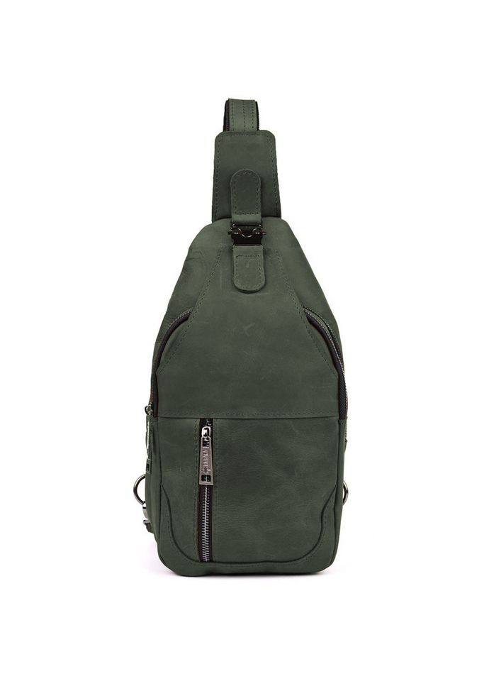 Чоловічий рюкзак слінг через шкіряний плече RЕ-4004-3md зелений TARWA (306373257)