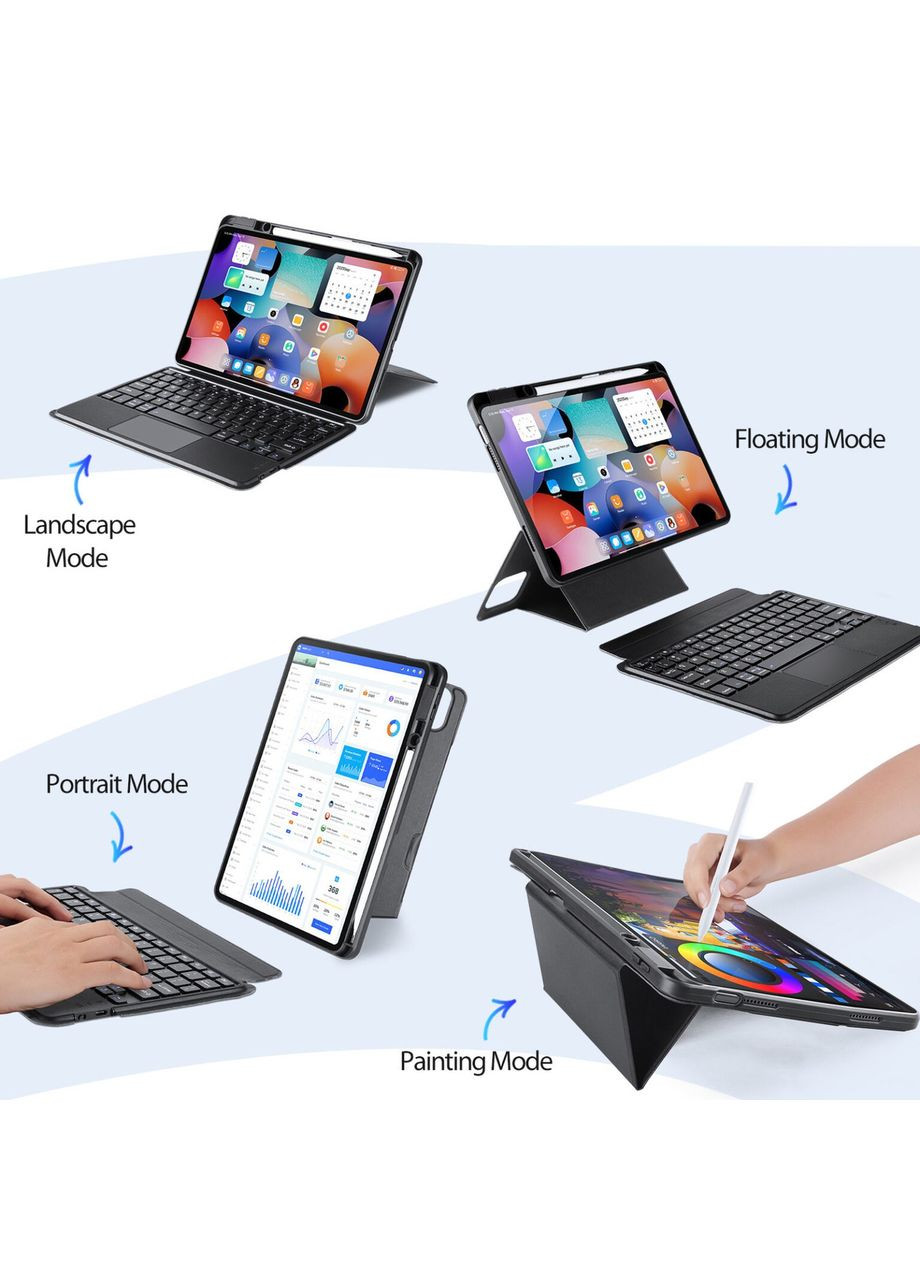 Чохол клавіатура Bluetooth 5.0 Keyboard для Xiaomi Pad 5 / 5 Pro Black Dux Ducis (324234532)