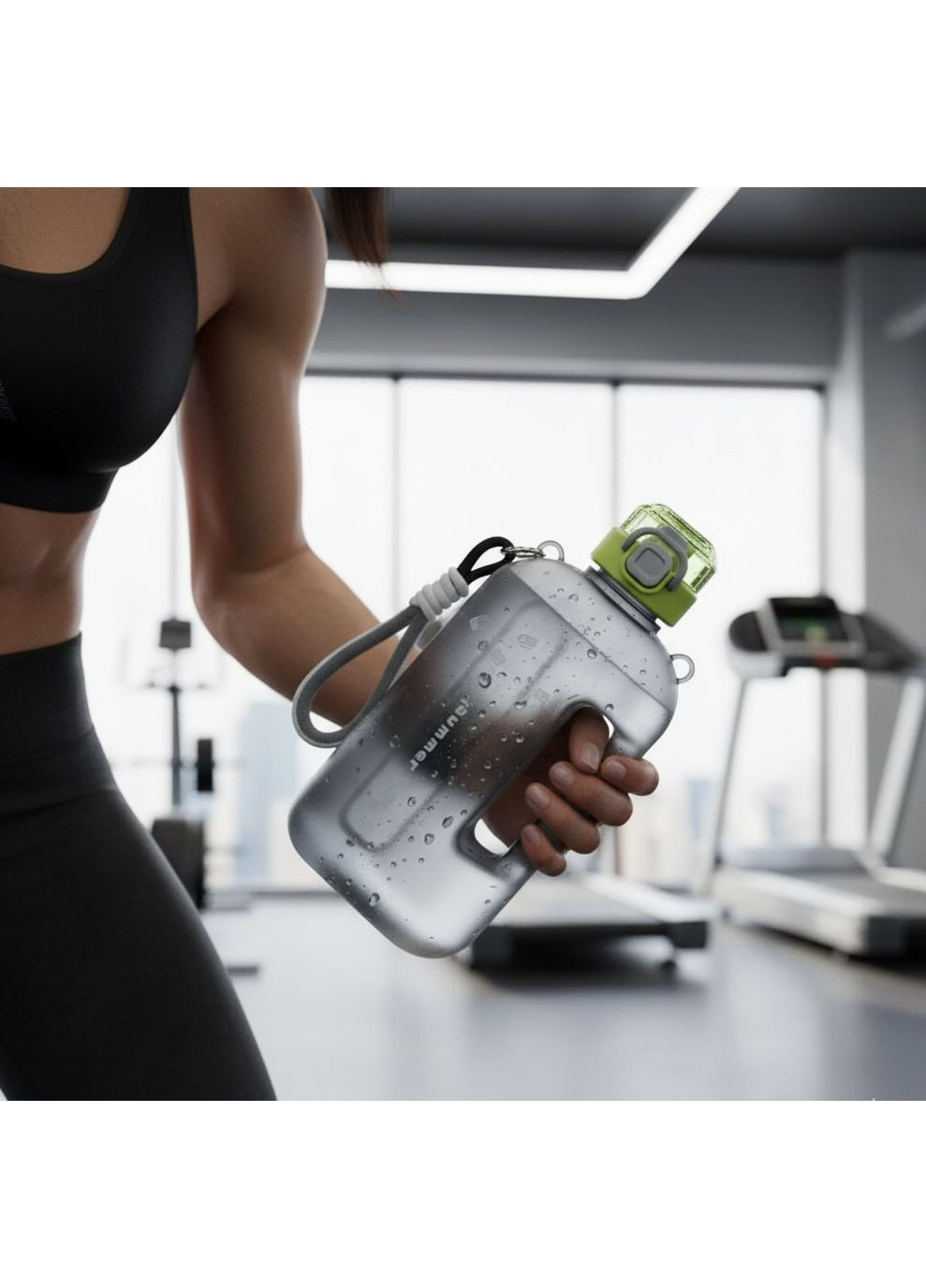 Пляшка SUMMER для води із BPA-free пластику 750 мл. Чорна матова No Brand (296101770)