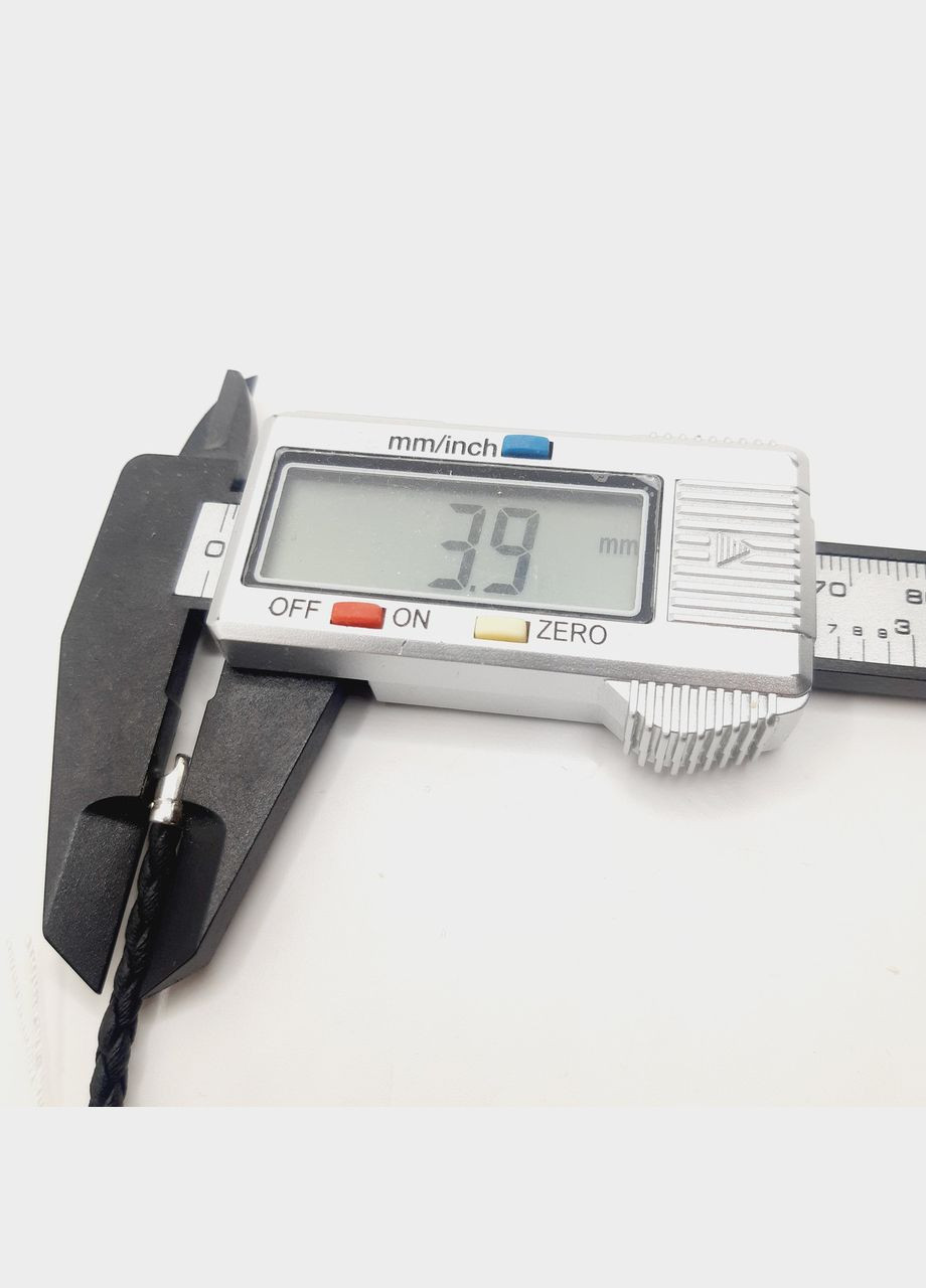 Ланцюжок срібло 925° 1,14г. 50 розмір шнур шкіряний чорний косичка () Elis-s 6010/3,0пл (307396187)