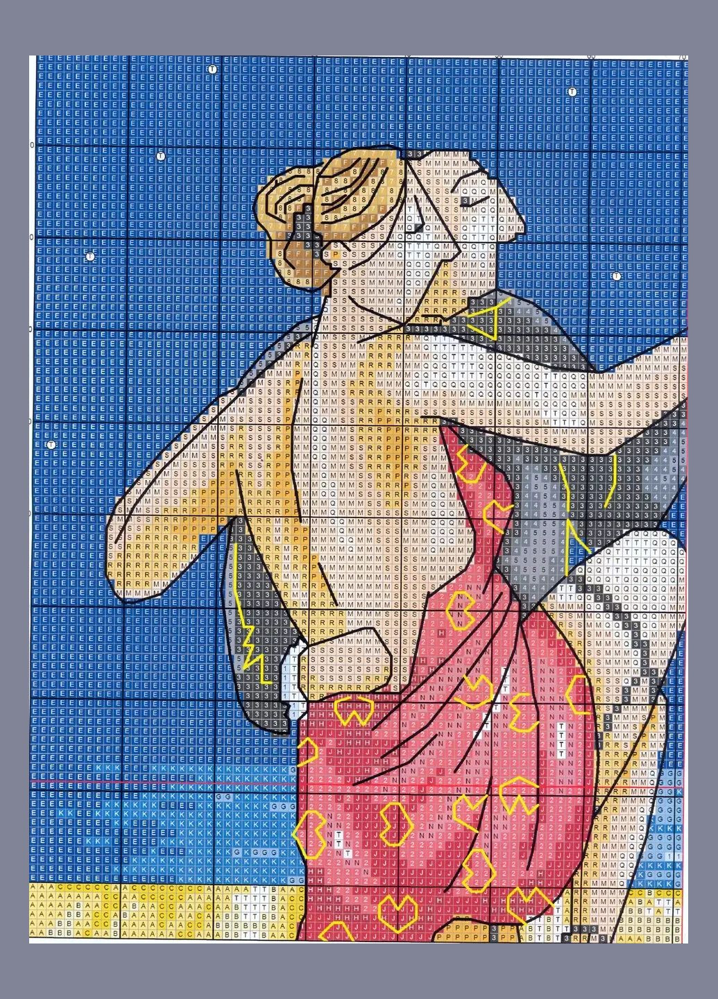 Набір для вишивання за нанесеною на канву схемою "Tango". AIDA 14CT printed, 33*36 см Joy Sunday (313612917)