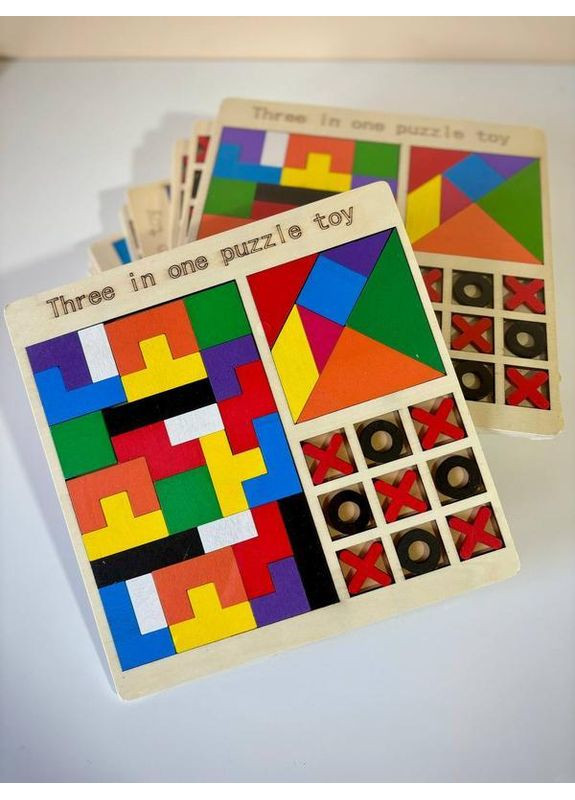 Деревянная головоломка Тетрис развивающая игра и логика для детей No Brand (363042465)