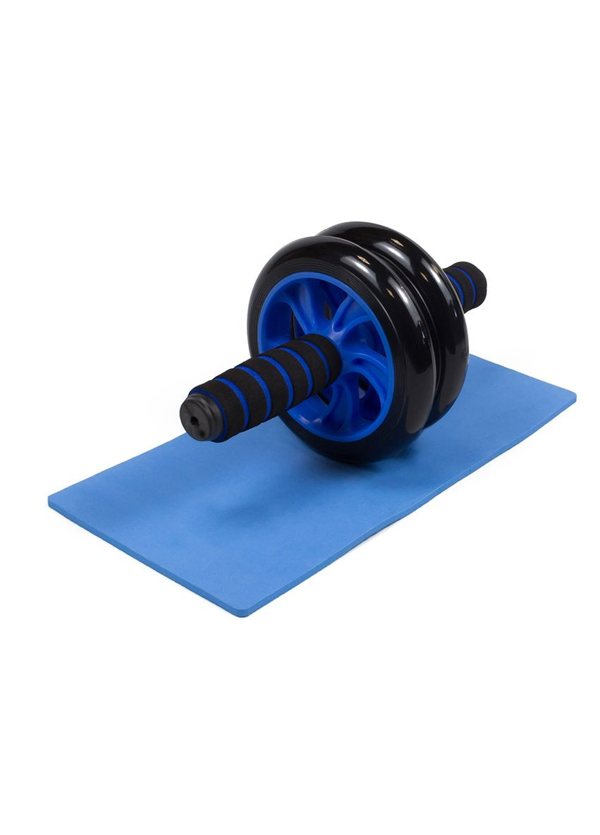 Ролик для пресу подвійний EasyFit з килимком Синій (A-031573) Profi (339103050)