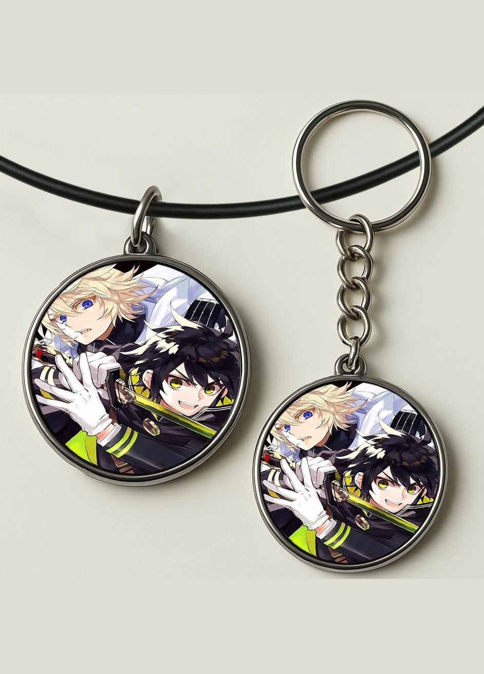 Набор подвеска (кулон) и брелок Аниме Последний серафим #02 (подарочный набор) No Brand (332633631)