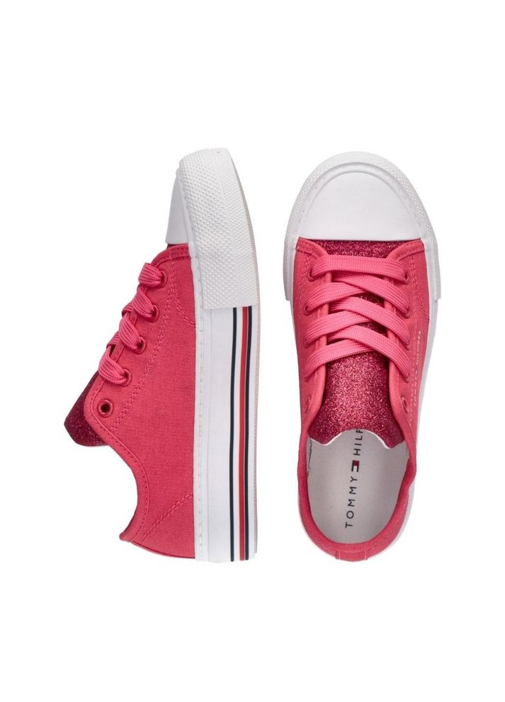 Розовые демисезонные кеды t3a9-33185-1687385 Tommy Hilfiger
