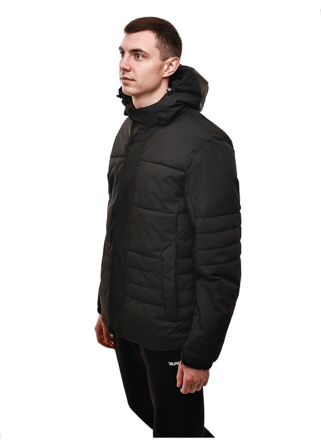 Черная зимняя куртка зимняя мужская No Brand