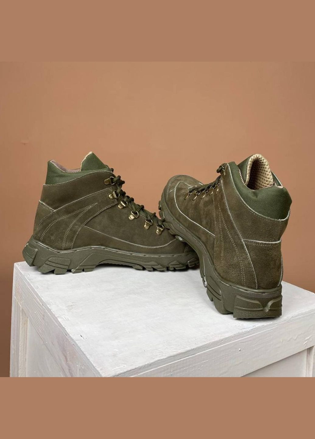 Берцы Мужские Зимние Тактические. 36-50р Олива. Из Натуральной кожи! MBZM-1021 No Brand (301138748)