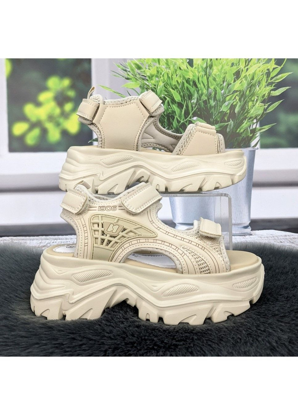 Темно-бежевые босоножки сандалии детские для девочки Jong Golf