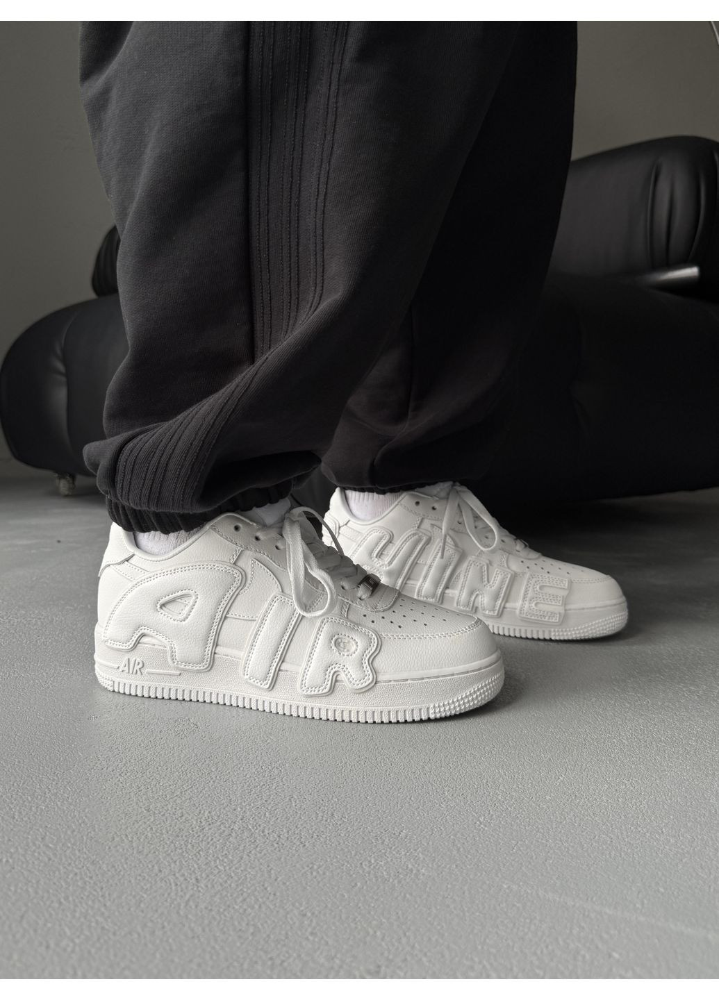 Білі Осінні кросівки чоловічі та жіночі nike air force plant flea white | найк еир форс плант білі No Brand