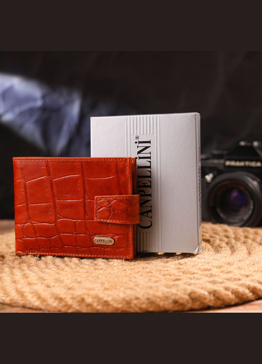 Чоловічий гаманець з натуральної фактурної шкіри 21510 Canpellini (331913372)