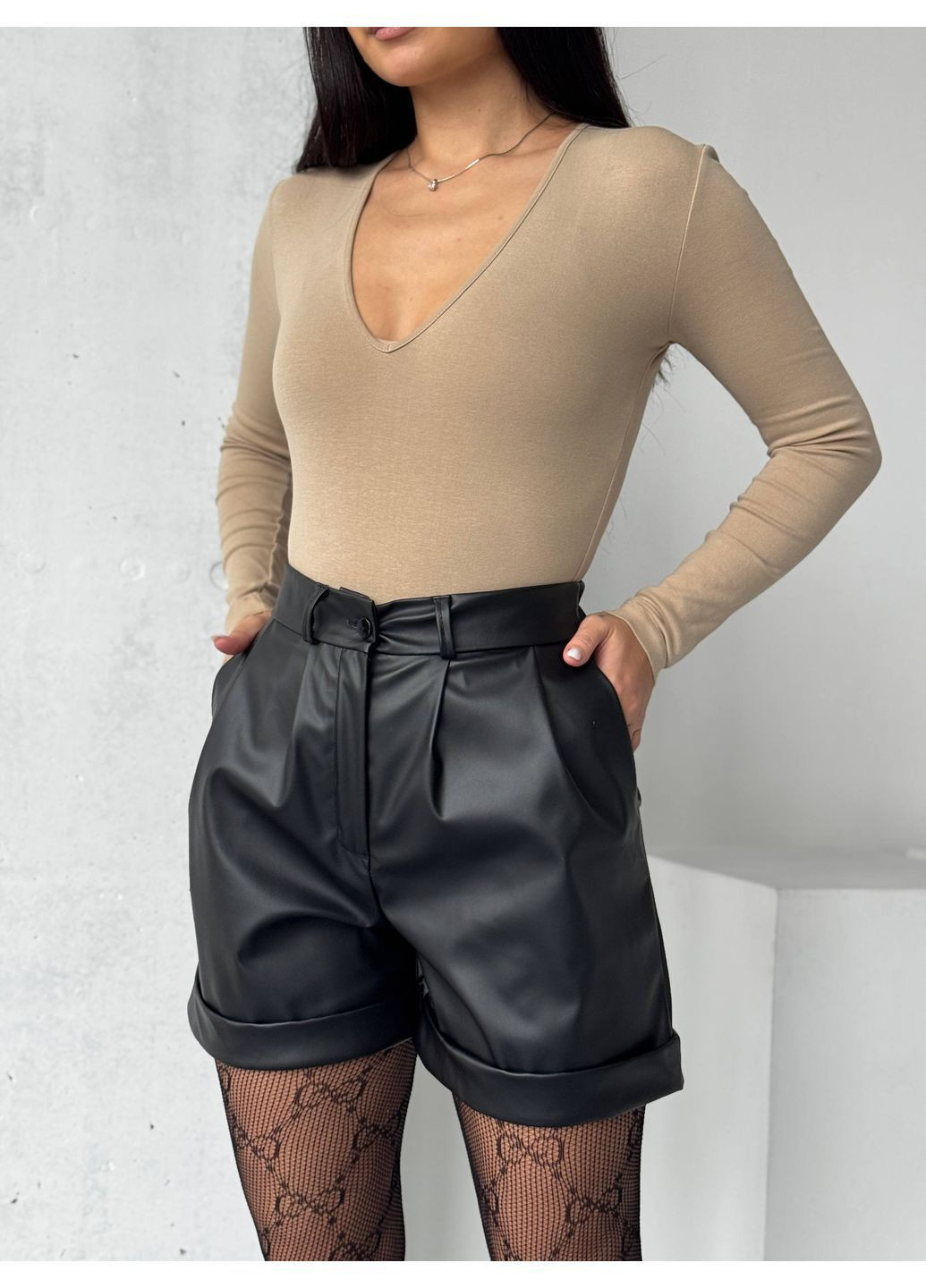 Шорти жіночі з еко-шкіри Style Point (369456490)