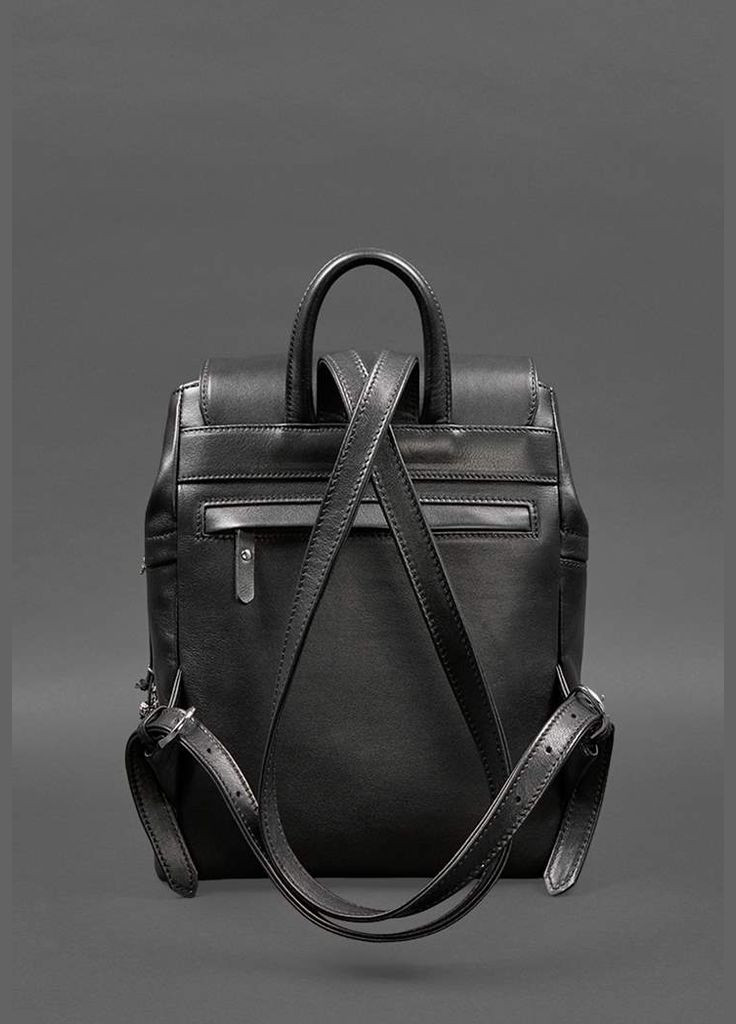 Шкіряний жіночий рюкзак Олсен чорний краст (A-028231) BlankNote (330144377)