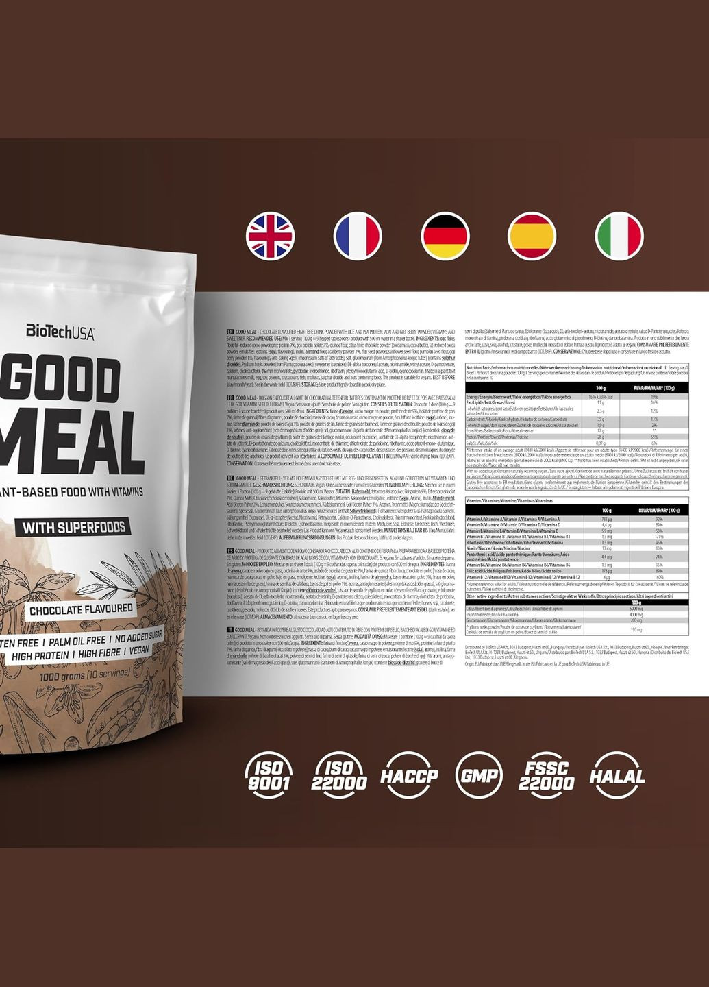 Замінник харчування Good Meal 1000g (Chocolate) Biotech (283295617)