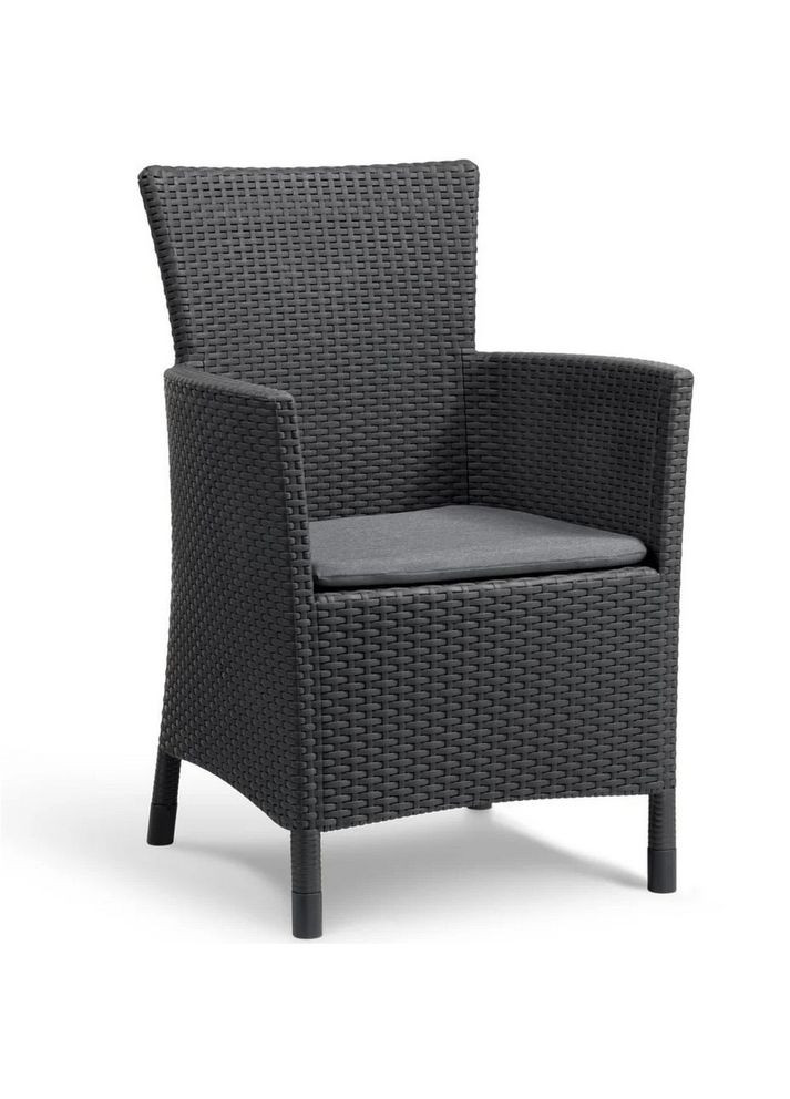 Комплект садових меблів Iowa Balcony (Luzon Flat) 2 крісла + 1 стіл графіт 223929 Keter (317303107)