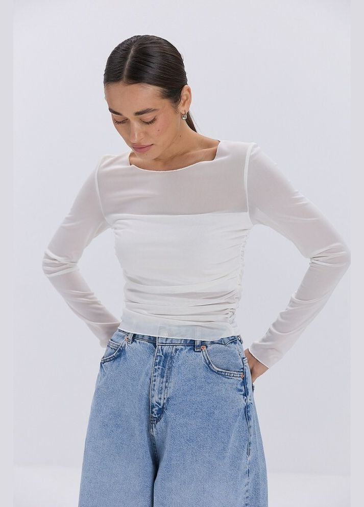 Кроп-топ женский MKAR35211-1 сетчатый Modna KAZKA (336933545)