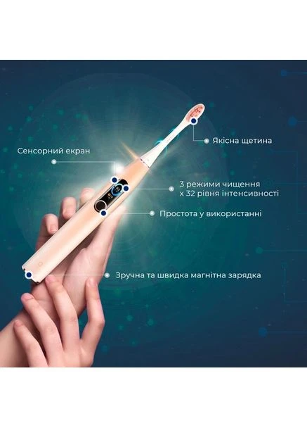 Электрическая зубная щетка X Pro Pink Smart Sonic Toothbrush Oclean (272151256)