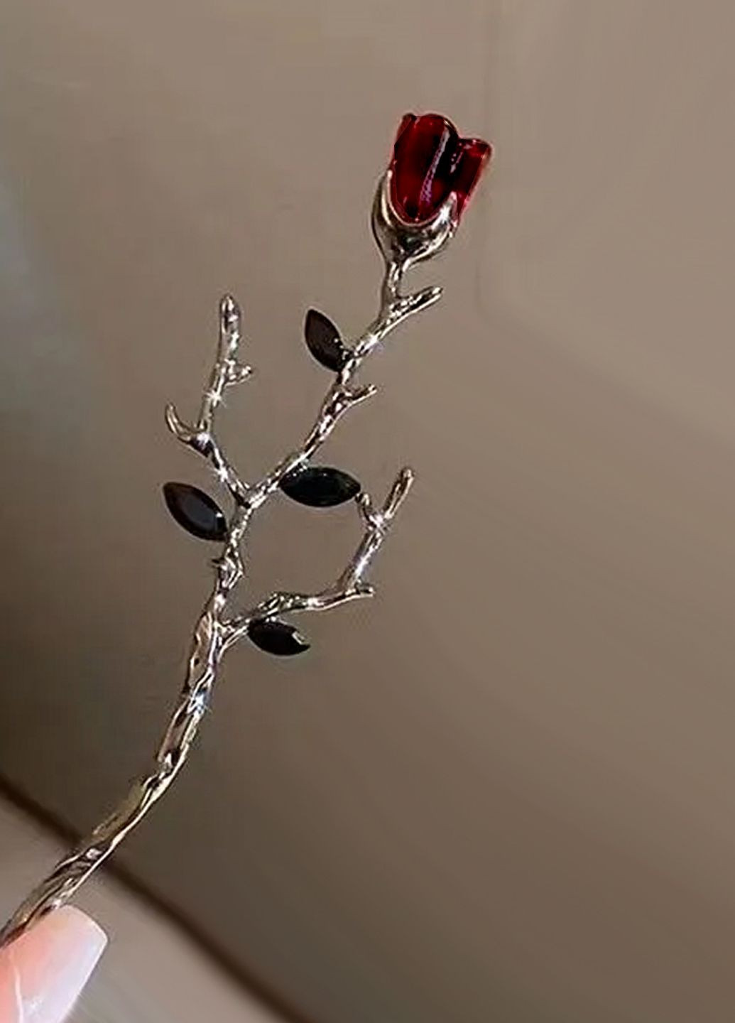 Заколка, китайськие палочки "Black Rose", 17 см Анна Ясеницька (290194296)