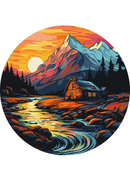 Картина за номерами - Будинок біля струмка ©art_selena_ua d33 см IDEYKA (362083243)