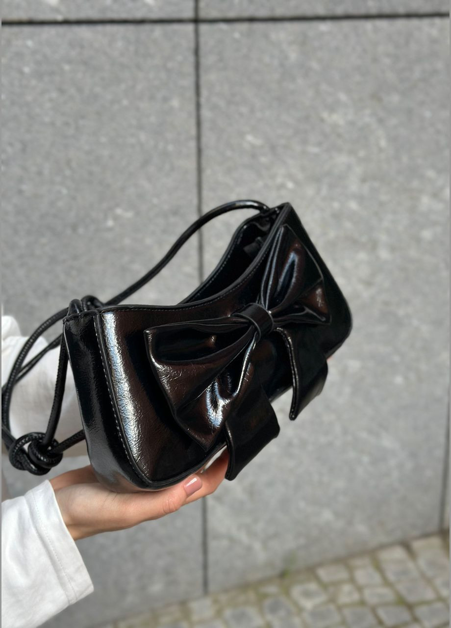 Женская черная сумка 3212 багет No Brand (303322987)