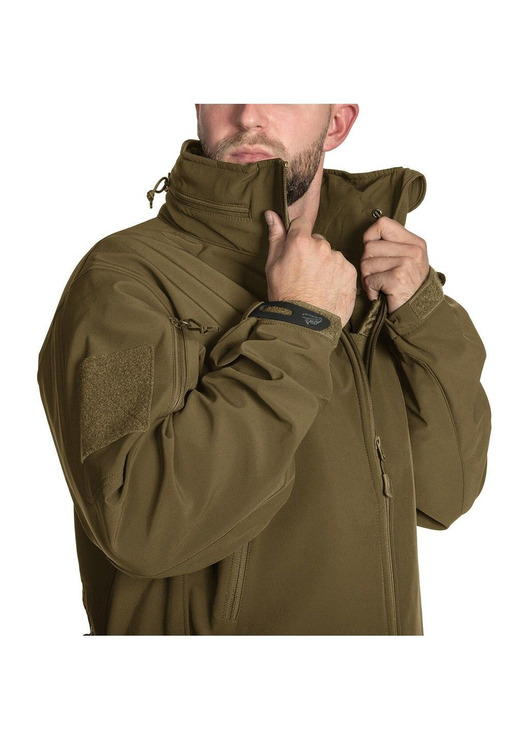 Світло-зелена демісезонна куртка helikon gunfighter softshell shark skin windblocker adaptive green Helikon-Tex