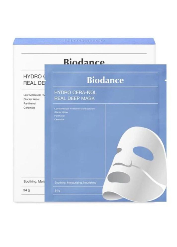 Гідрогелева маска для обличчя Hydro Cera-Nol Real Deep Sheet Mask, 34 г Biodance (369569376)