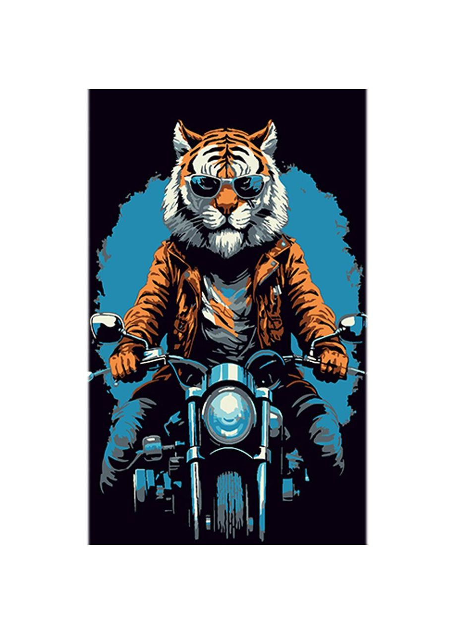 Картина по номерам ПРЕМИУМ Скорость хищника, 50×25 см, черный фон (BH5025-4) Strateg (330748027)