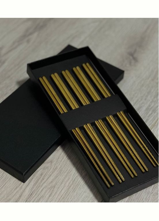 Набір багаторазових паличок для суші з нержавіючої сталі 5 персон (М1140236) Poly Steel (315631959)