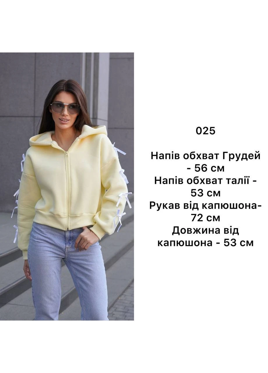 Женское худи с бантиками тринитка No Brand Р1543-025/1 (370590772)