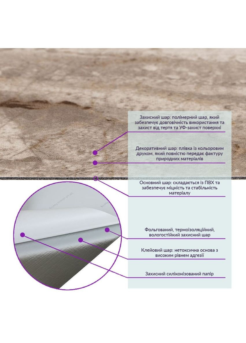 Самоклеюча вінілова плитка 600х300х1,5мм, ціна за 1 шт. (СВП-116) Глянець SW-00000864 No Brand (316051177)