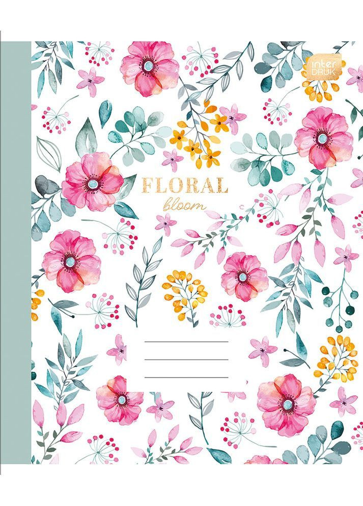 Набір учнівських зошитів Premium Botanique, клітинка, А5+, 48 аркушів, 4 шт. () Interdruk 339478-4 (366528961)