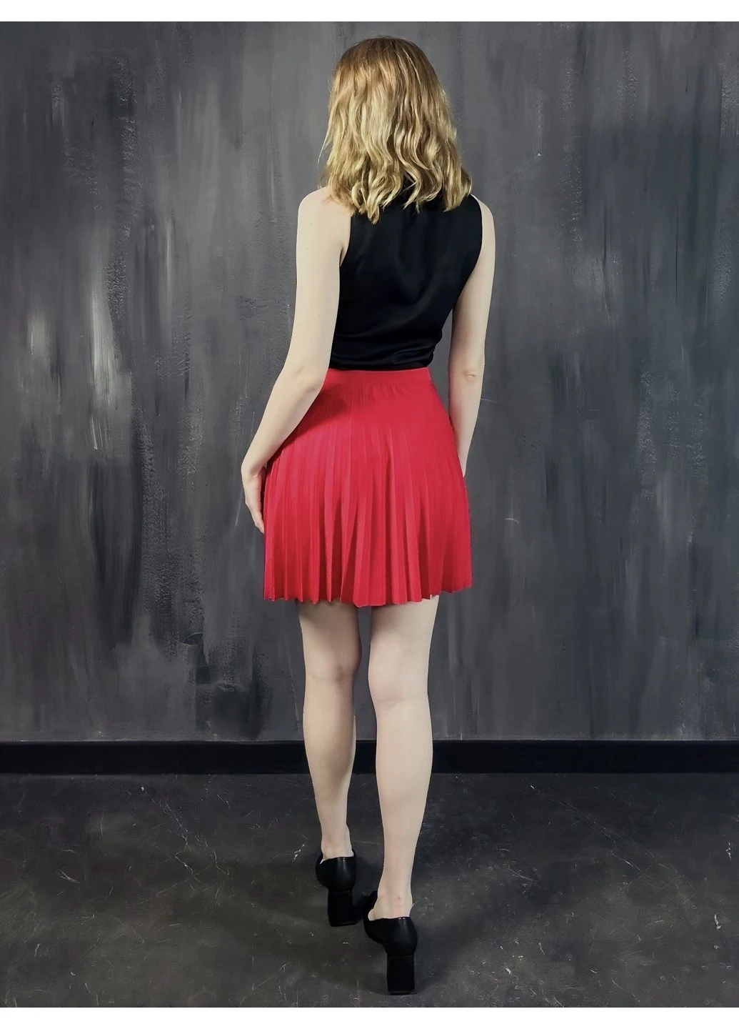 Красная юбка весенне-летняя H&M
