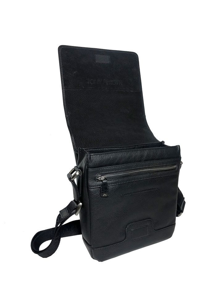 Чоловіча шкіряна сумка через плече Contatto 9027-20 nero Tony Perotti (303830903)