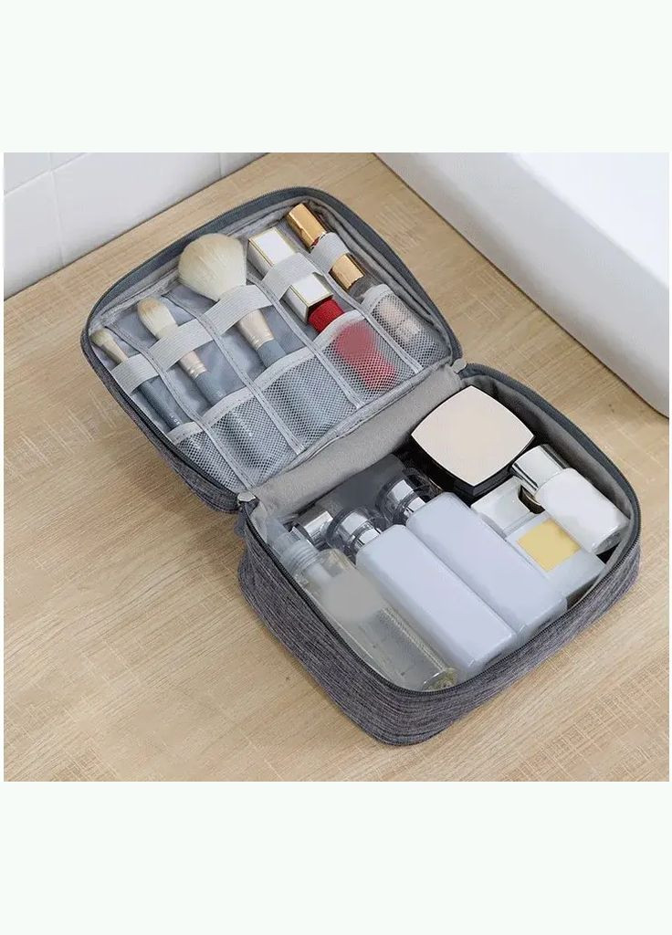 Дорожный органайзер для гаджетов, проводов и кабелей, зарядных устройств, косметики. Серый Unbranded (341288531)