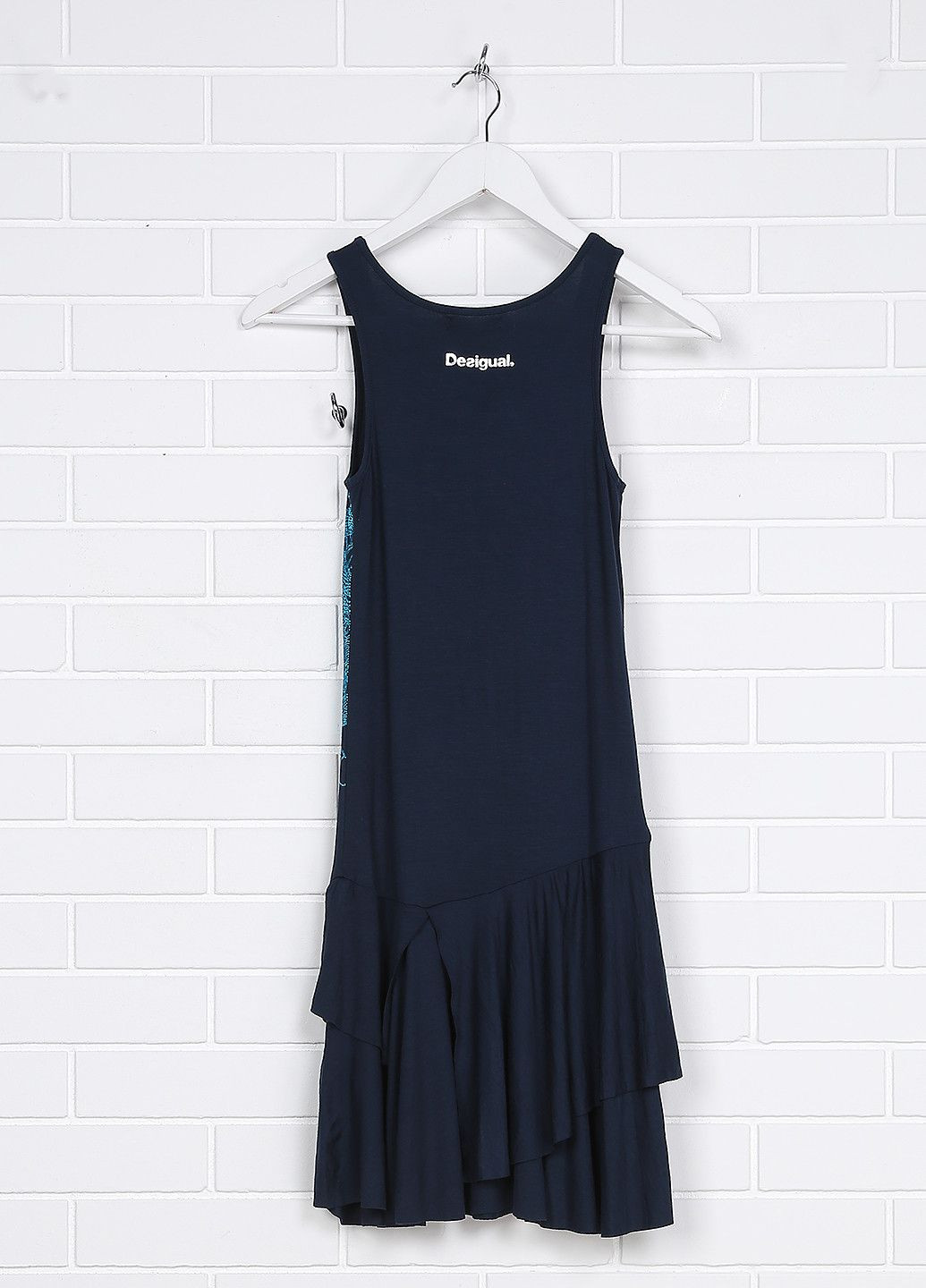Тёмно-синее платье красный Desigual (323065615)