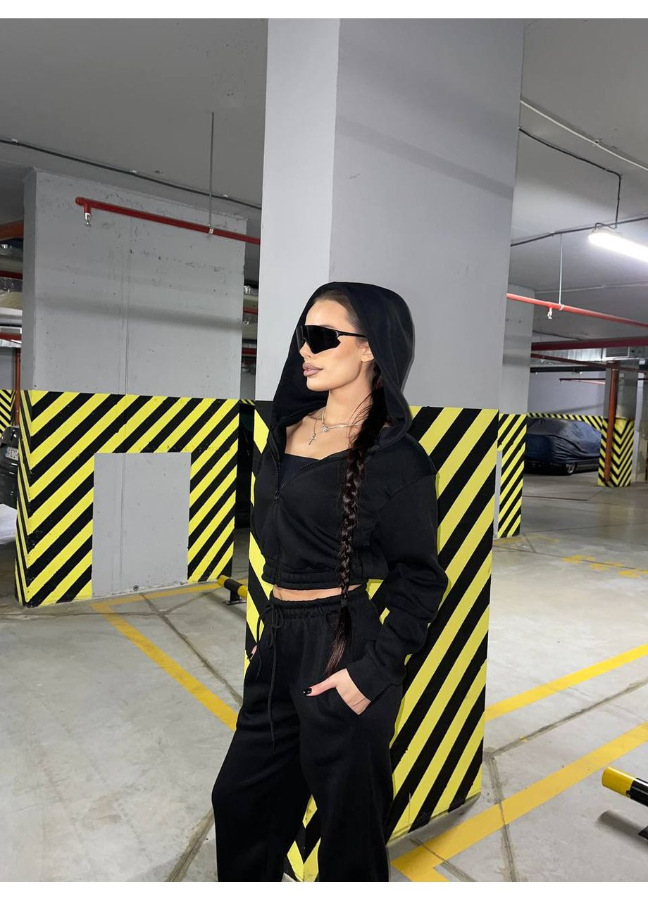 Костюм оверсайз (худі на блискавці + джогери) — стильний та утеплений (заміри в описі) Vione (370285340)