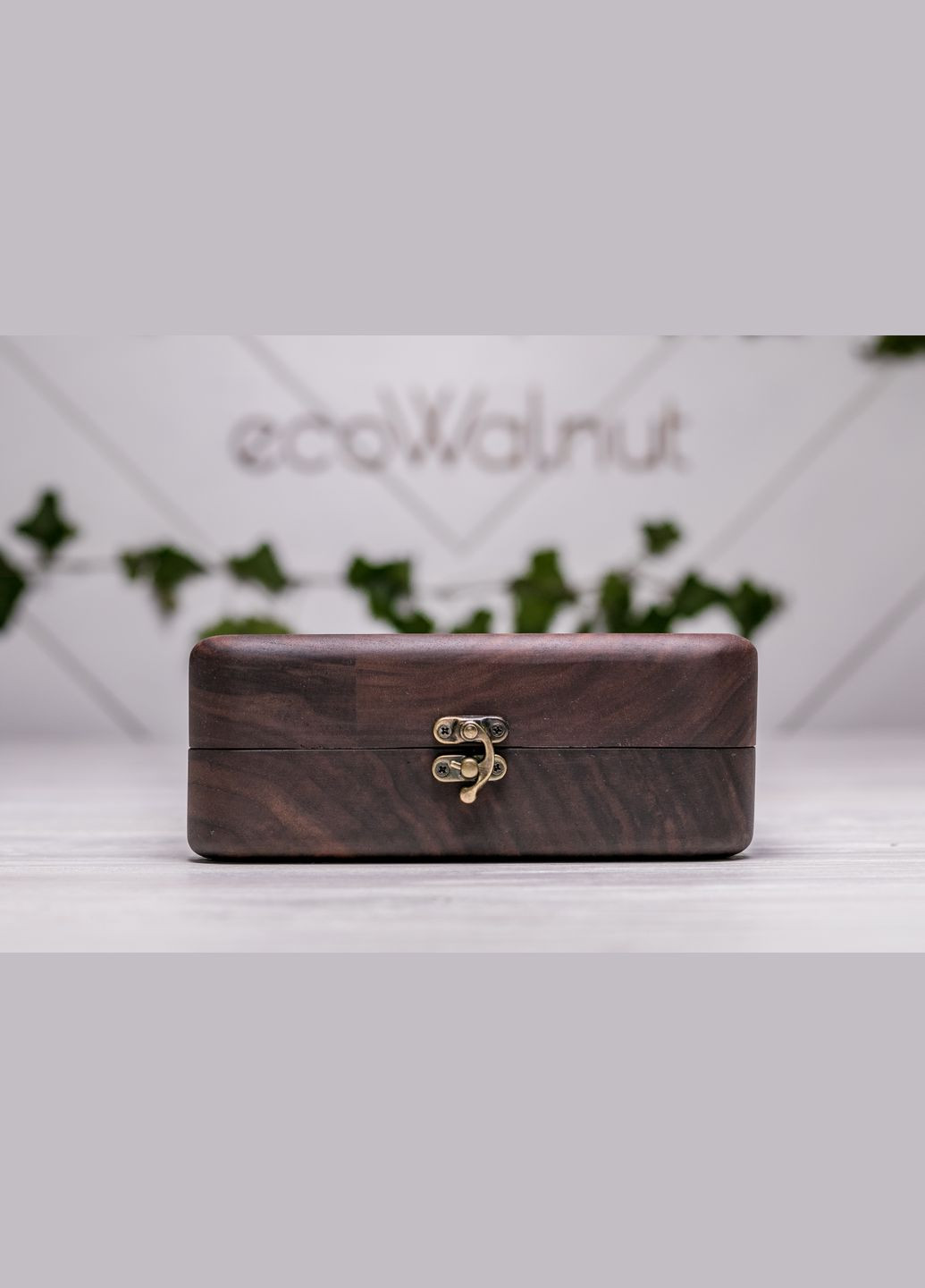 Цельная шкатулка для четырех часов со стеклянной крышкой EcoWalnut (295291906)