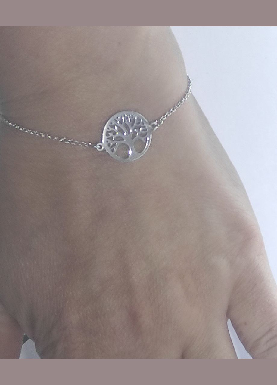 Женский серебряный браслет 925 пробы покрытие родий размер 16,5-18,5см Shiny 2359 No Brand (332806753)