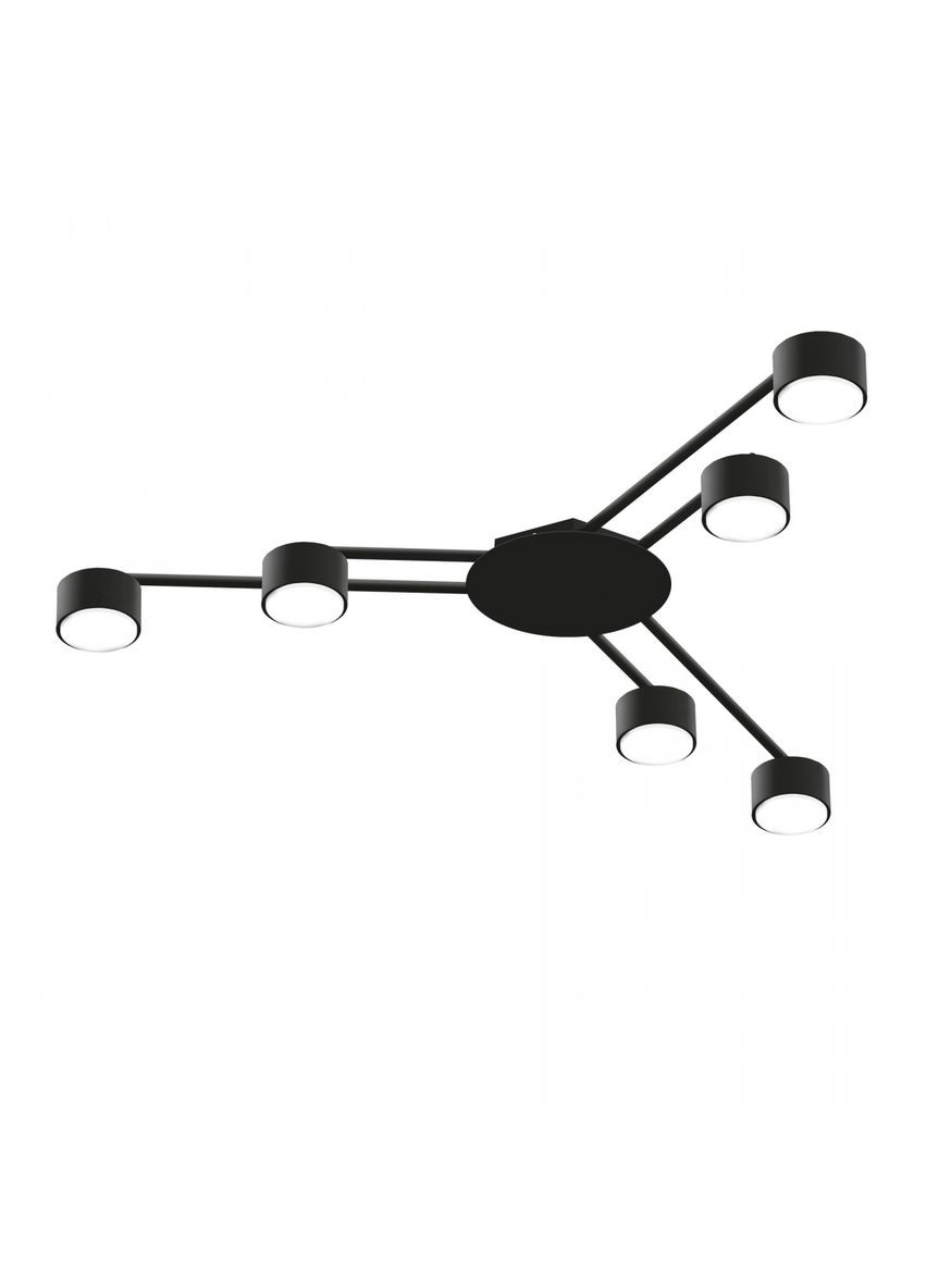 Люстра VLSPF21B-B под лампу GX53х6 черная Videx (282312755)